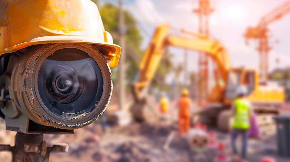 Installation de caméra de surveillance autonome sur un chantier à Strasbourg