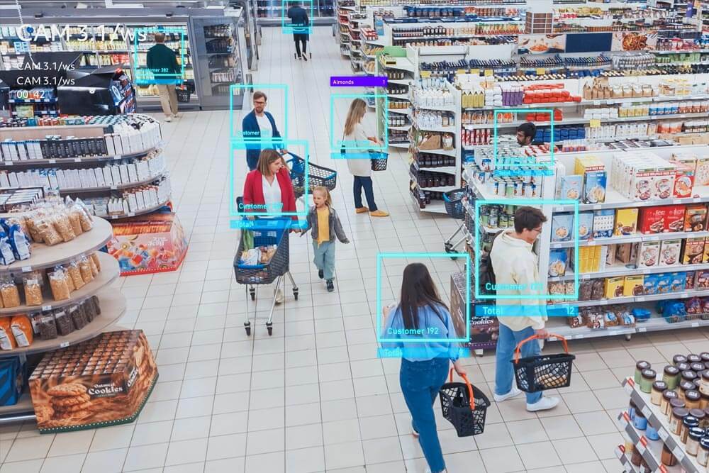 Vidéosurveillance dans un supermarché en Alsace